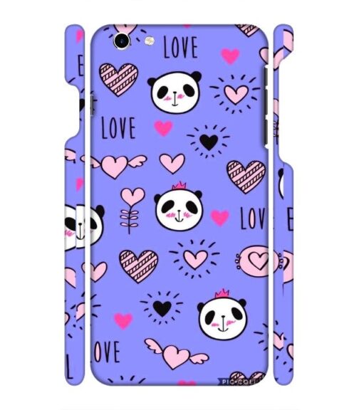Love text with panda emoji iPhone 6 Plus Mobile Cover
