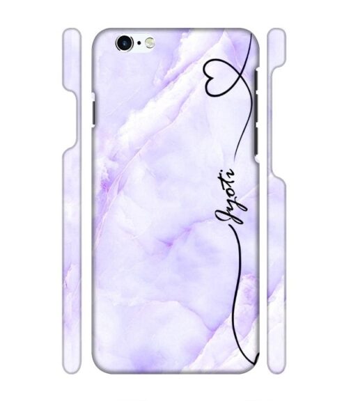 Purple Texture with Customize text iPhone 6 Mobile Cover