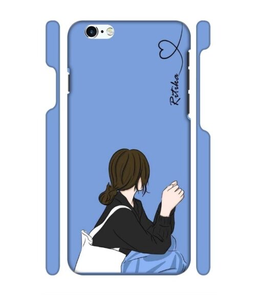 Customize text with siting girl iPhone 6 Mobile Cover