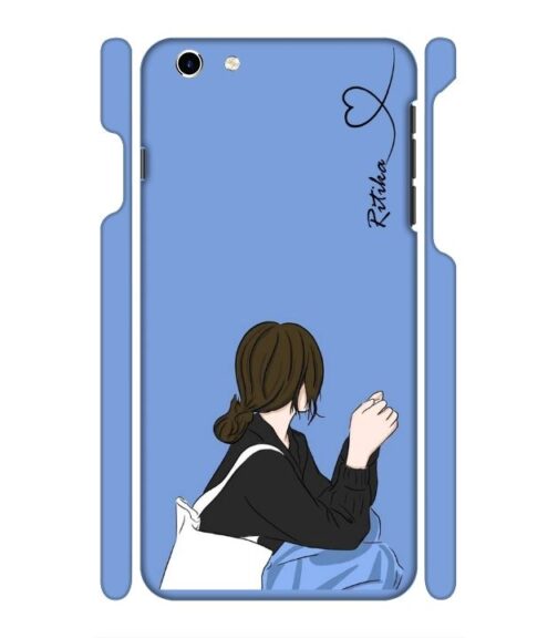 Customize text with siting girl iPhone 6 Plus Mobile Cover