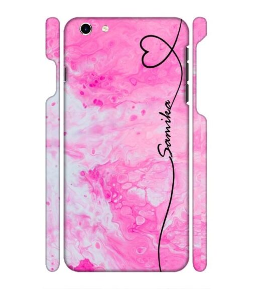 Somika text with pink color abstract painting iPhone 6 Plus Mobile Cover
