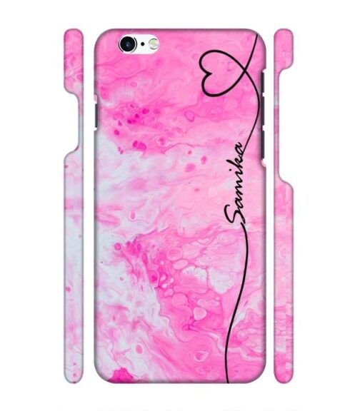 Somika text with pink color abstract painting iPhone 6 Mobile Cover