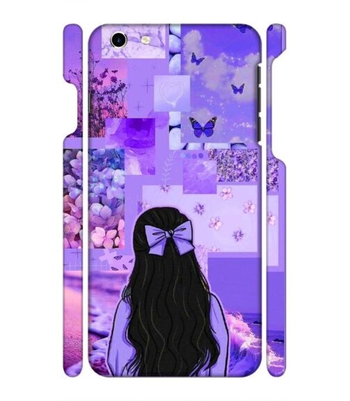 Girl with neon background iPhone 6 Plus Mobile Cover