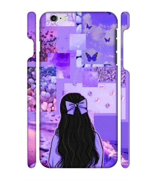 Girl with neon background iPhone 6 Mobile Cover