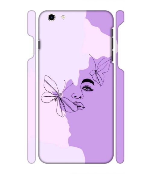 Face sketch with butterfly iPhone 6 Plus Mobile Cover