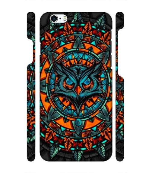 Ai generated owl face graphics iPhone 6 Mobile Cover