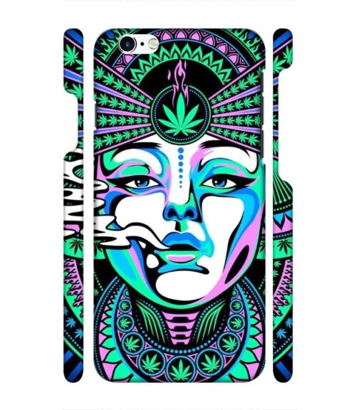 Marijuana theme artwork with beauty iPhone 6 Mobile Cover