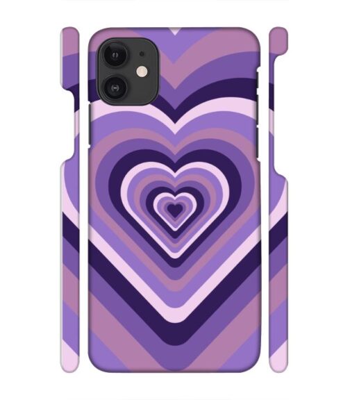 Heart vintage design with neural color iPhone 11 Mobile Cover
