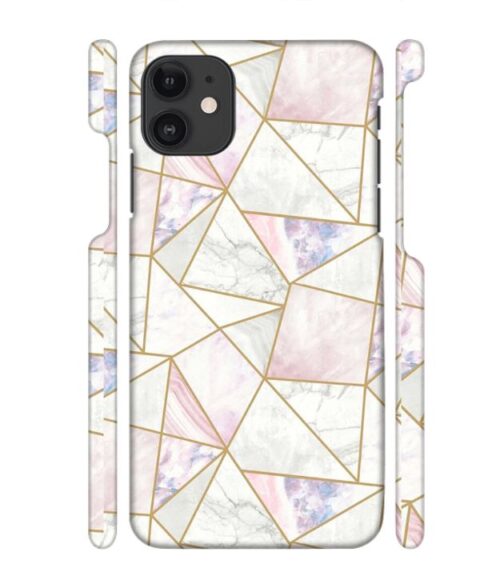 Marvel effect with gold line abstract design iPhone 11 Mobile Cover