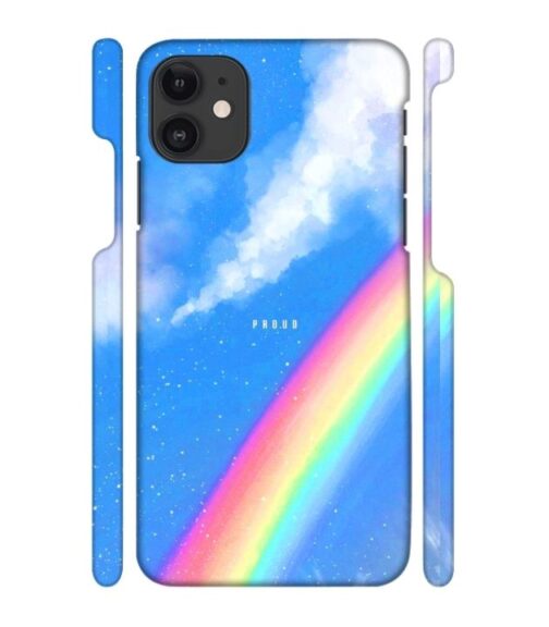 Blue sky with rainbow pattern iPhone 11 Mobile Cover