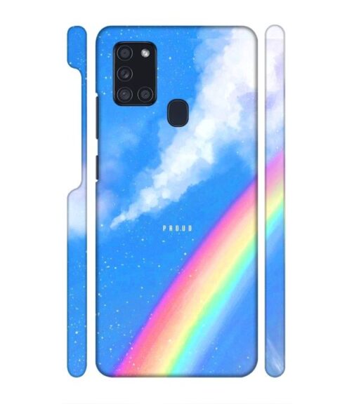 Blue sky with rainbow pattern Samsung Galaxy A21 S Mobile Cover