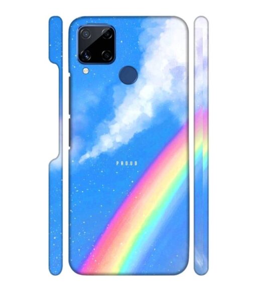 Blue sky with rainbow pattern Realme C15 Mobile Cover