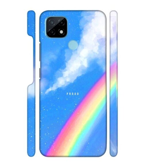 Blue sky with rainbow pattern Realme C21 Mobile Cover