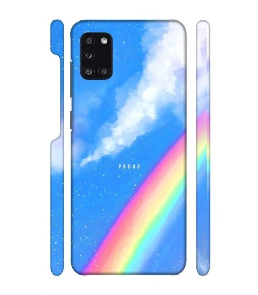 Blue sky with rainbow pattern Samsung Galaxy A31 Mobile Cover