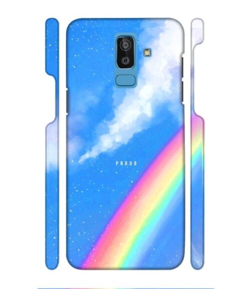 Blue sky with rainbow pattern Samsung Galaxy J8 Mobile Cover