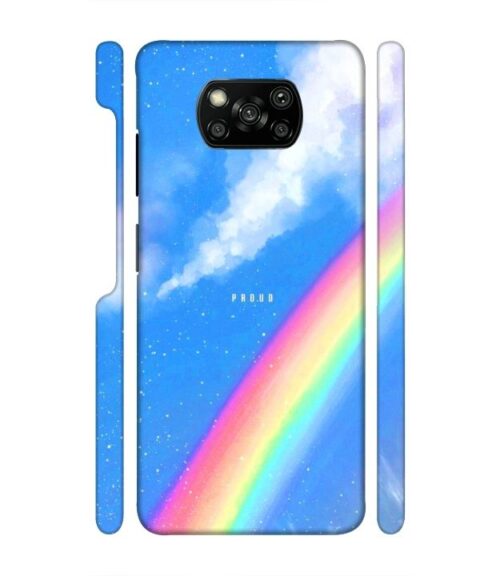 Blue sky with rainbow pattern Poco X3 Mobile Cover