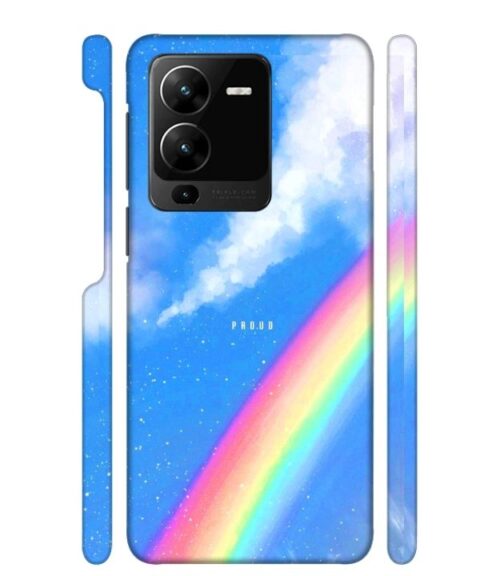 Blue sky with rainbow pattern Vivo Y35 Mobile Cover