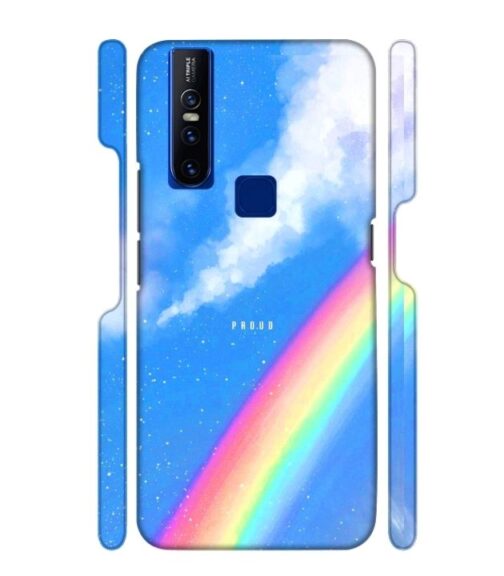 Blue sky with rainbow pattern Vivo V15 Mobile Cover