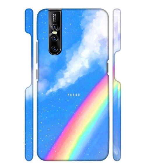 Blue sky with rainbow pattern Vivo V15 Pro Mobile Cover