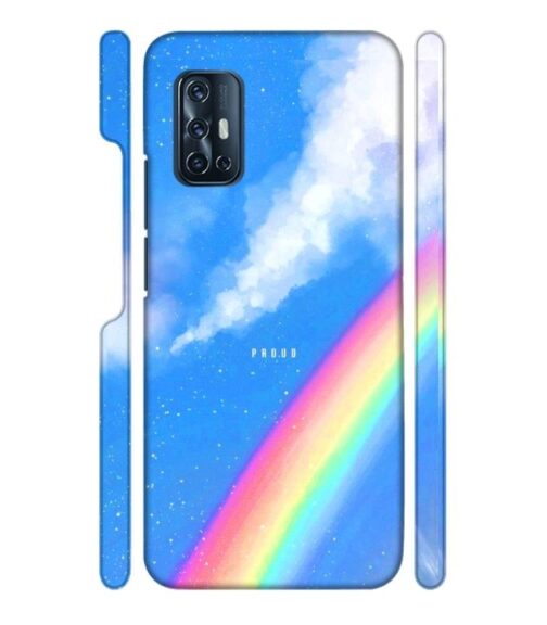 Blue sky with rainbow pattern Vivo V17 Mobile Cover