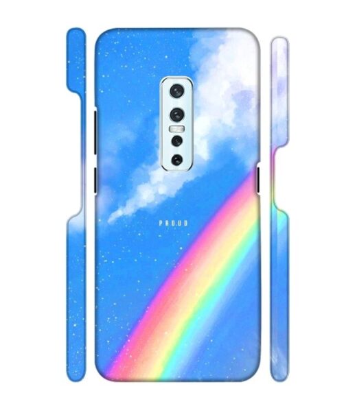 Blue sky with rainbow pattern Vivo V17 Pro Mobile Cover