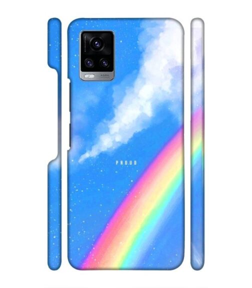 Blue sky with rainbow pattern Vivo V20 Pro Mobile Cover