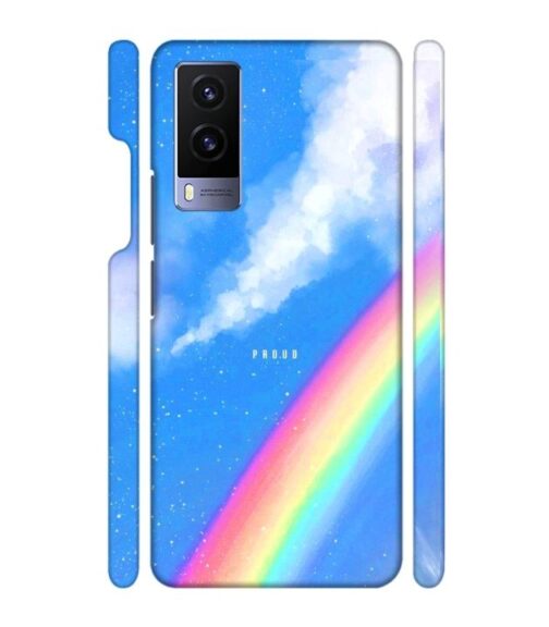 Blue sky with rainbow pattern Vivo V21 E Mobile Cover