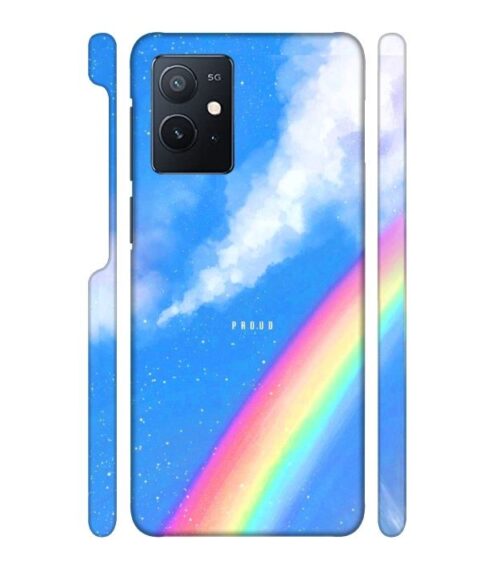 Blue sky with rainbow pattern iQOO Z6 Mobile Cover