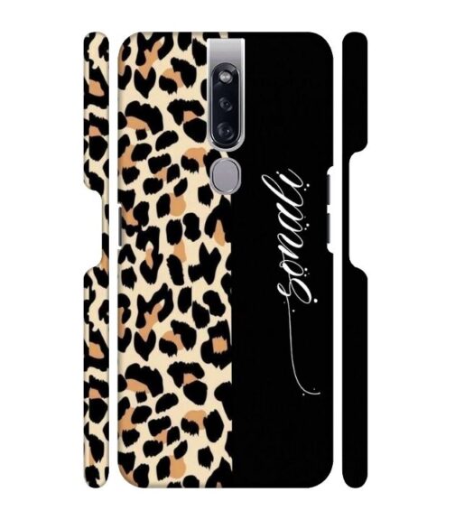 Half tiger skin & half black Pattern Oppo F11 Mobile Cover