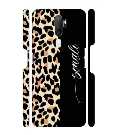 Half tiger skin & half black Pattern Oppo A9 (2020) Mobile Cover