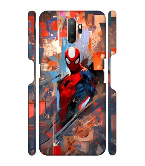 Spiderman graphics with mirror effect Oppo A9 (2020) Mobile Cover