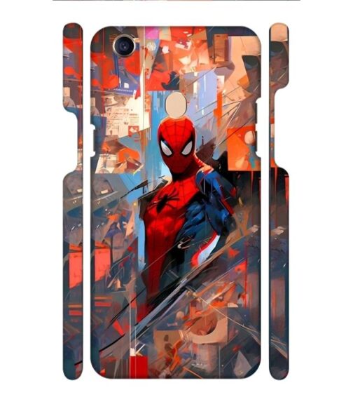 Spiderman graphics with mirror effect Oppo F7 Mobile Cover