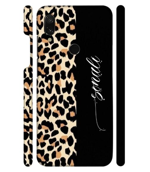 Half tiger skin & half black Pattern Redmi 7 Mobile Cover