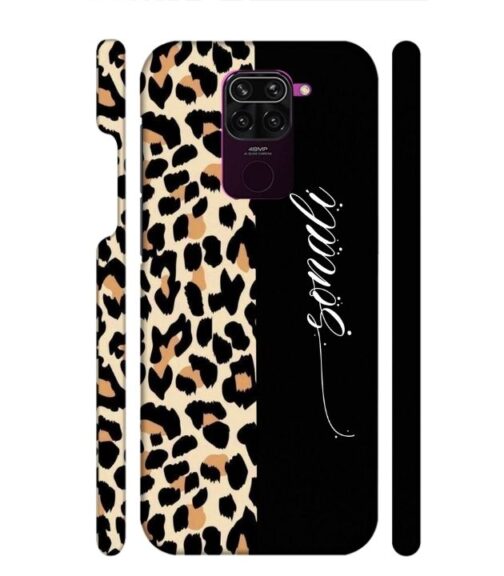 Half tiger skin & half black Pattern Redmi Note 9 Mobile Cover