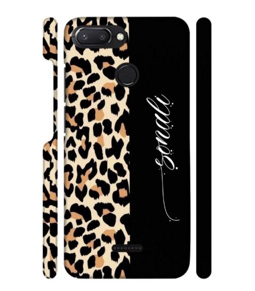 Half tiger skin & half black Pattern Redmi 6 Mobile Cover