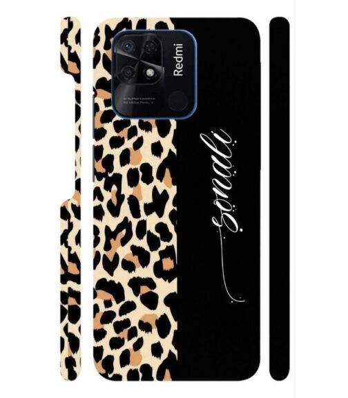 Half tiger skin & half black Pattern Redmi 10 Mobile Cover