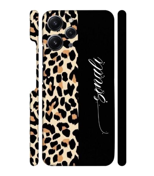 Half tiger skin & half black Pattern Redmi 12 (5G) Mobile Cover