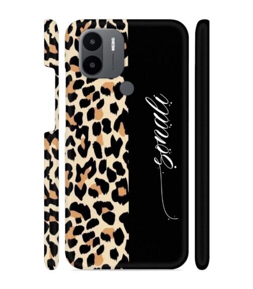 Half tiger skin & half black Pattern Poco C51 Mobile Cover