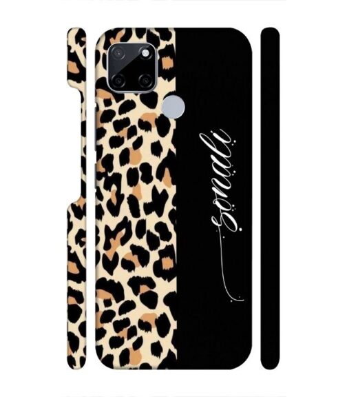 Half tiger skin & half black Pattern Realme C12 Mobile Cover