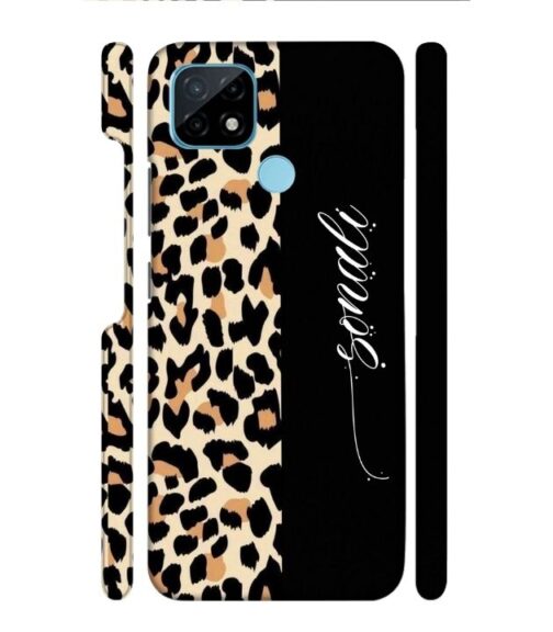 Half tiger skin & half black Pattern Realme C21 Mobile Cover