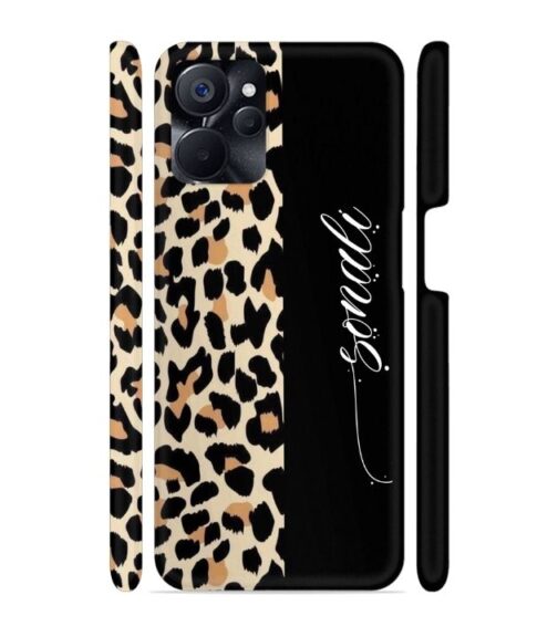 Half tiger skin & half black Pattern Realme 9i (5G) Mobile Cover