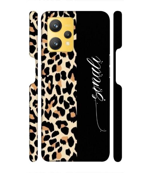 Half tiger skin & half black Pattern Realme 9 Mobile Cover