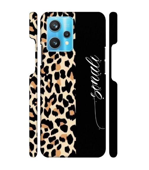 Half tiger skin & half black Pattern Realme 9 Pro Plus Mobile Cover