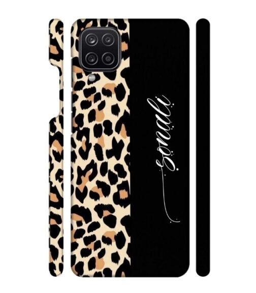 Half tiger skin & half black Pattern Samsung Galaxy A12 Mobile Cover