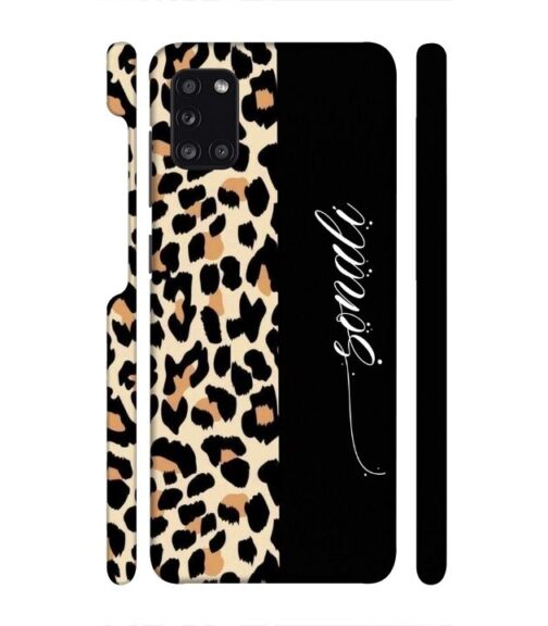 Half tiger skin & half black Pattern Samsung Galaxy A31 Mobile Cover