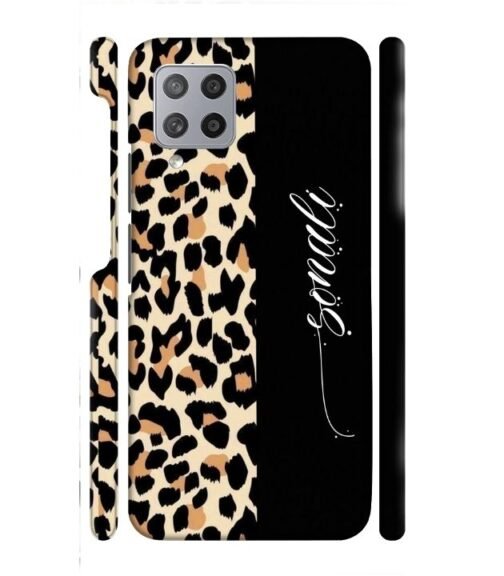 Half tiger skin & half black Pattern Samsung Galaxy F62 Mobile Cover