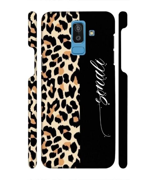 Half tiger skin & half black Pattern Samsung Galaxy J8 Mobile Cover