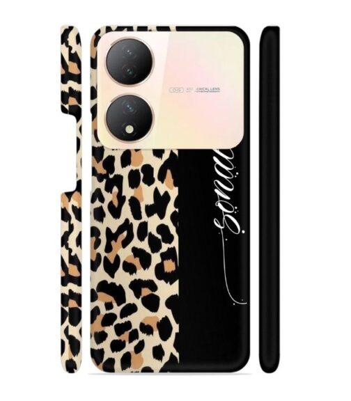 Half tiger skin & half black Pattern Vivo Y100 (5G) Mobile Cover