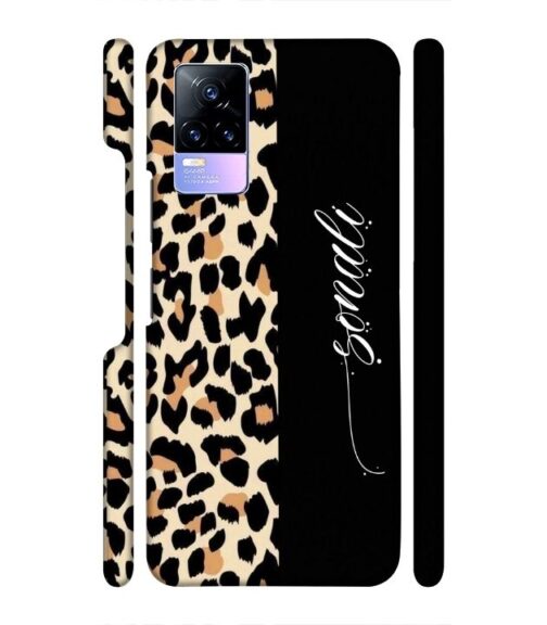 Half tiger skin & half black Pattern Vivo Y73 Mobile Cover