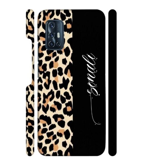 Half tiger skin & half black Pattern Vivo V17 Mobile Cover
